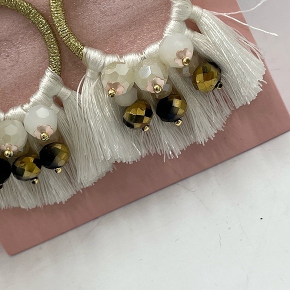 Stella and‎ Dot White Nakoma Chandelier Fringe Earrings - Picture 6 of 13